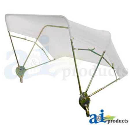 A & I PRODUCTS Buggy Top, 3 Bow (48") White 48" x8" x4" A-6A230